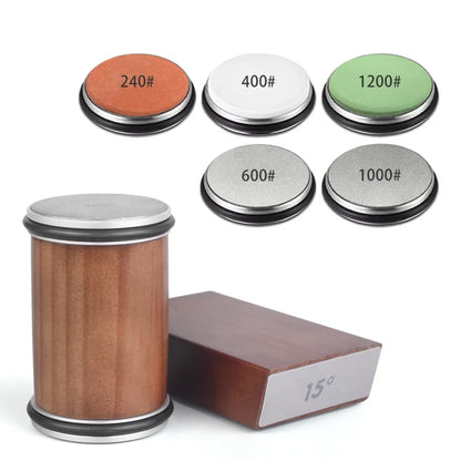 Rolling Knife Sharpener Magnetic Knife Holder Diamond Sharpening Stone Kit with 15 and 20 Degrees Angle Roller Kitchen Accessory