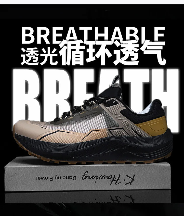 Men's Summer Breathable Non-slip Athletic Shoes, Cushioning Casual Footwear for Running, Travel, Outdoor Hiking and Mountaineeri
