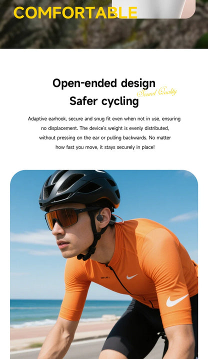 2026 Bone Conduction Headset Bluetooth 5.4 With Mic Waterproof Exercise Fitness Wireless Swimming Sports Headphone New
