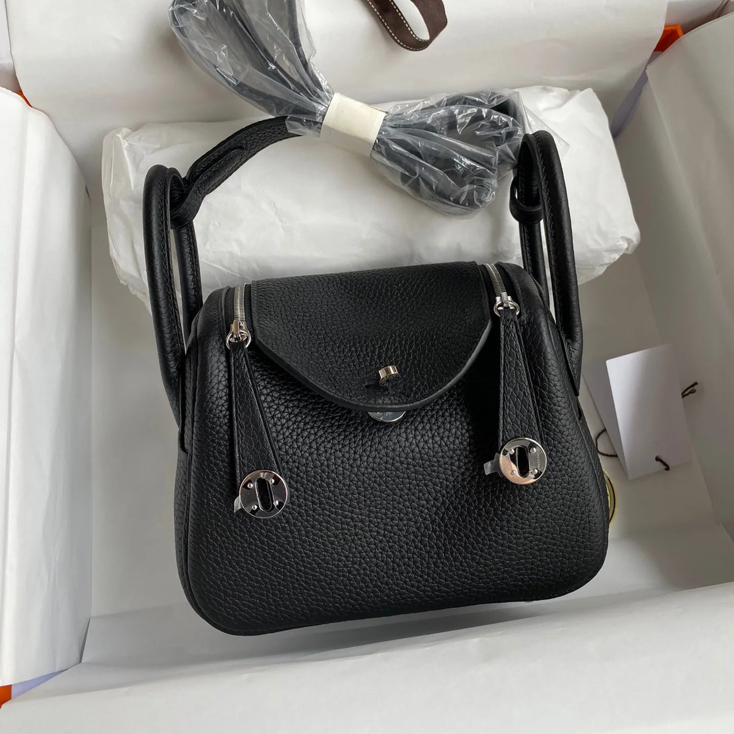 Women's Handbag 2025 New Style Top Layer Cowhide Leather Lundy Mini Doctor Bag Genuine Leather Handbag Single Shoulder Crossb...
