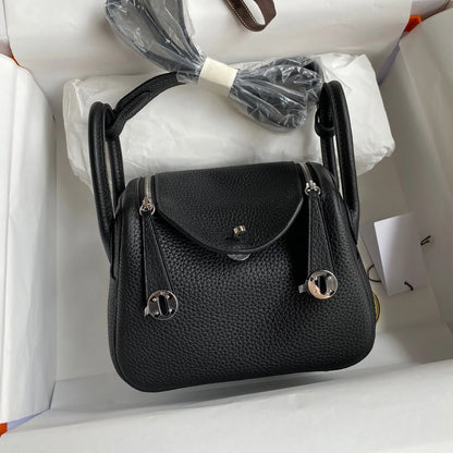 Women's Handbag 2025 New Style Top Layer Cowhide Leather Lundy Mini Doctor Bag Genuine Leather Handbag Single Shoulder Crossb...