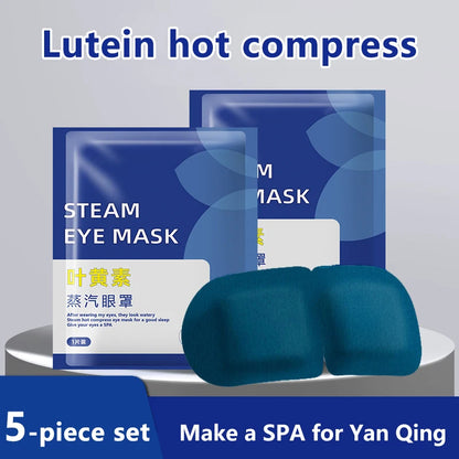 5PCS Lutein Steam Eye Mask Warm Moist Heating AndSoothing For The Eyes Light-Blocking Eye Protection Mask Hot Compress Eye SPA