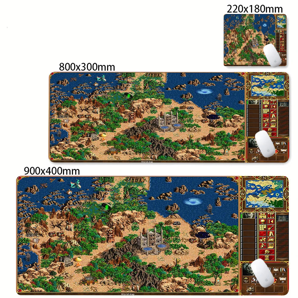 Gaming Laptops Keyboard Mat Desk Protector Gamer Mats Anime Heroes of Might and Magic 3 Map Deskmat Laptop Accessories Mouse Pad