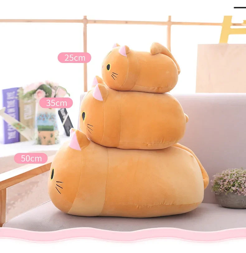 25-50CM Lovely Cute Cat Stuffed Plush Toy Cartoon Cat Children's Sleeping Doll Christmas Kawaii Cat Decoration Gifts