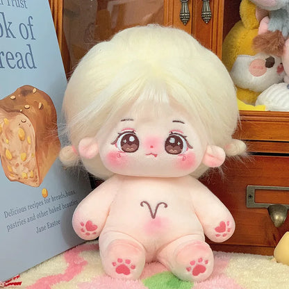 20cm Kawaii Plush Cotton Doll Idol Stuffed Super Star Figure Dolls Twelve Constellations Doll Can Change Clothes Gift