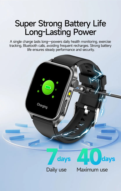 GUHUAVMI New Laser Therapy ECG+PPG Smart Watch Health Monitor Blood Lipids Uric Acid Heart Rate Tracking Monitoring Smartwatches