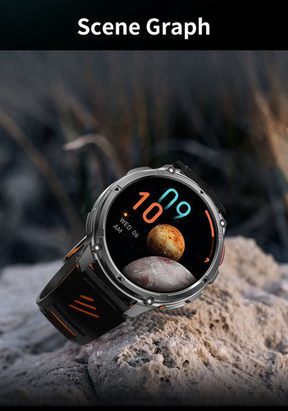 Military T-Rex 3 GPS Waterproof Smart Watch 1.46"HD AMOLED Built-in 6 Frequency Satellite Outdoors Sports Fitness Smart Bracelet