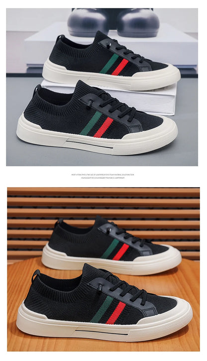 Men's breathable mesh casual shoes  summer lightweight soft soled comfortable outdoor walking shoes youth versatile trendy shoes