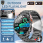 LIGE 2026 Nowy Wojskowy Smartwatch Męski Bateria 1000mAh Wodoodporny 5ATM GPS Rozmowy Bluetooth Wyświetlacz AMOLED Sportowy Smartwatch dla Mężczyzn