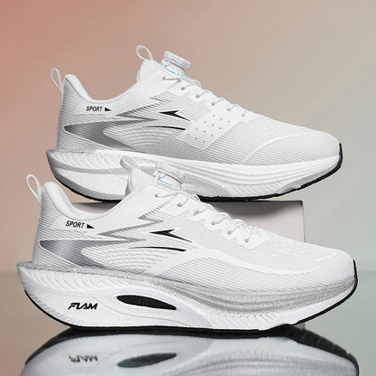 Men's breathable, non-slip, comfortable, shock-absorbing carbon plate running shoes, couple matching sports casual running shoes