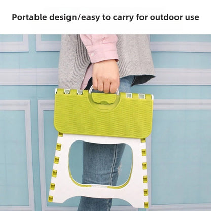 Portable Folding Plastic Stool Outdoor Fishing Camping Bench Small Mazar for Adult Kids Train Trip Garden Use