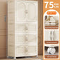 Foldable Baby Closet Plastic Infant Wardrobe Children's Clothing Storage Cabinet for Home Bedroom No Installation Needed