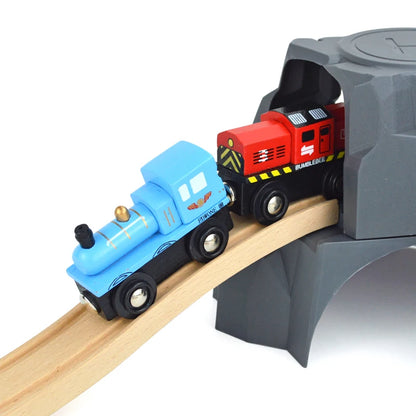Wooden Magnetic Train Car Locomotive Toy Wood Railway Car Accessories Toys for Kids Gifts Fit Wood Biro themes Tracks