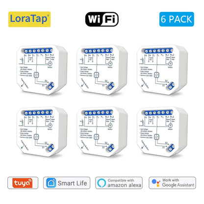 Tuya Smart Life WiFi Curtains Switch Connected Roller Shutters Control Blinds Motor Google Home Alexa Electric Window LoraTap