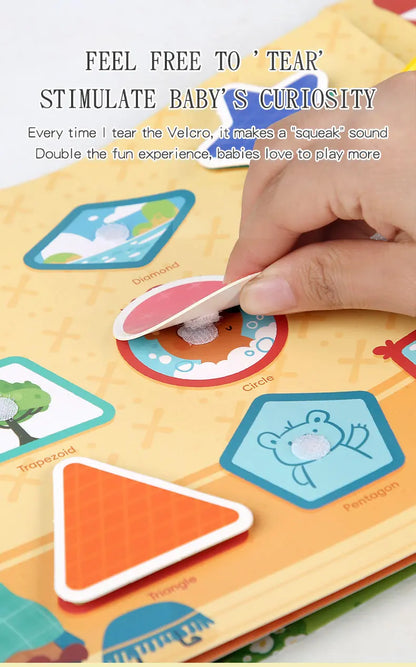 Montessori Baby Busy book My First Quiet Book Paste Early Learning Education Toy for Toddlers Matching Game Toys for Kids Gifts