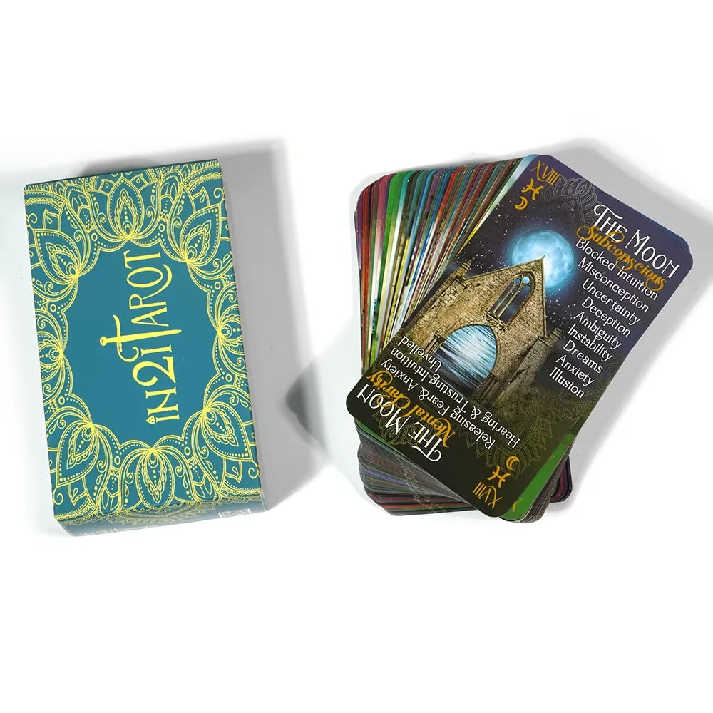 iN2IT Tarot Deck with Keywords Tarot Cards Oracle Cards For Beginners & Suitable for Practitioners Every Level Board Game Toy