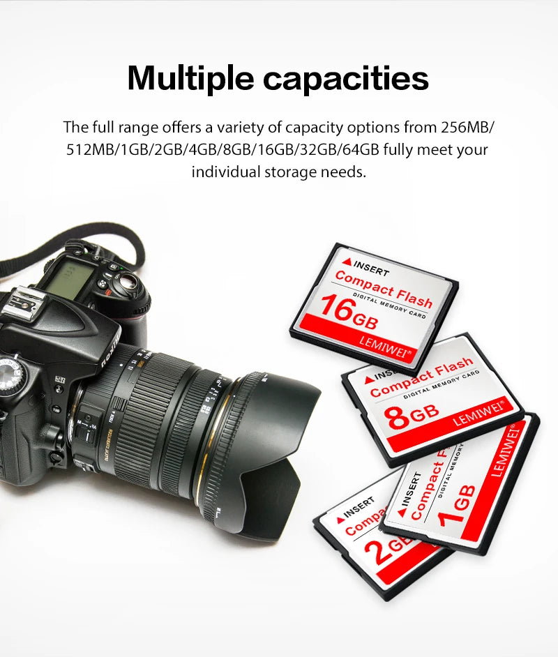 Lemiwei Memory Card 256MB 512MB Compact Flash Card 1GB 2GB 4GB CF Card 8GB 16GB 32GB 64GB Compactflash Card For Camera