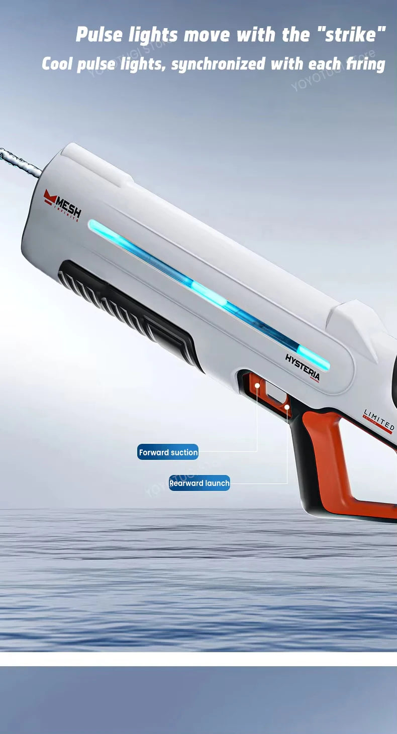 Pulse Glare Electric Water Gun Toy Automatic Water Suction Large Capacity High Pressure Powerful Adult Water Toy Gift