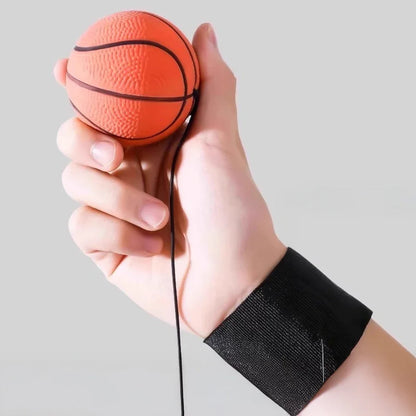 Wrist Return Ball Rubber Sport Ball with Strap and String Rebound Bouncy Balls Toy for Teens Adults Wrist Exercise or Play