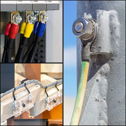 O/Y Type Copper Ring Fork Terminals Kit Insulation Cold-Pressed Terminal Electrical Brass Cable Wire Connector Crimp Spade Clip
