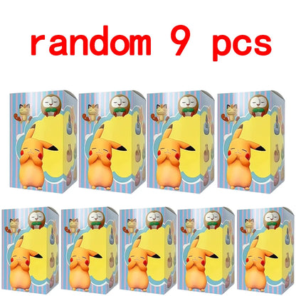 1-9pcs Anime Pokémon Eevee Figure Blind Box Toy Multi Form Series PVC Model Desktop Decoration Birthday Halloween Christmas Gift