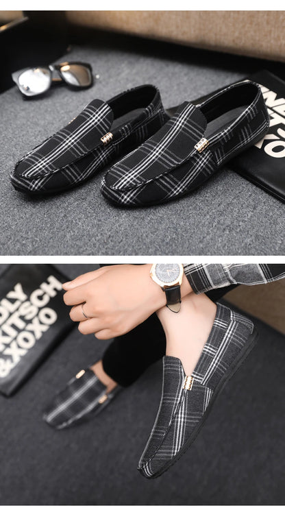 Classic Design Loafers Men Summer Slip-on Men's Casual Shoes Breathable Flat Shoes Comfy Non-slip Driving Shoes Man Moccasins