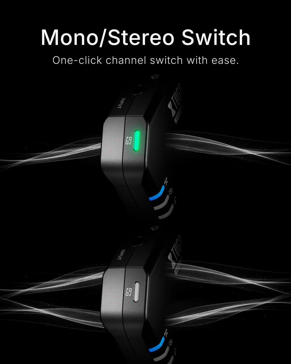 XTUGAJ02s Wireless in Ear Monitor System 2.4G Mini Stereo IEM System Low Latency One Transmitter More Receiver Stage Singer Band
