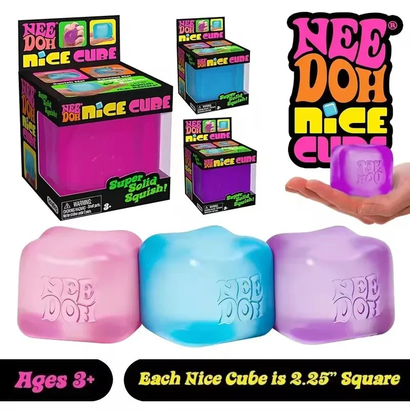 Needoh Nice Cube， Sensory toys, pressure resistant pinching, stress relieving children's souvenir toys