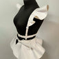 Leather Skirt Women's Belts Fashion Body Harness Belt Skirt With Ruffle Hem Gothic Style Waist &Shoulder Belt Clothing Accessory