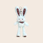 30cm Cute Pull-out Rabbit Plush Toy Keychain Creative Plush Ear Pulling Bunny Pendant Bag Charm Kids Stress Relief Gift