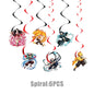 Anime Demon Birthday Theme Gifts Bags Keychain tattoo sticker Demon Slayer Candy Bags Packaging Giveaway Party Favors Gifts Supp