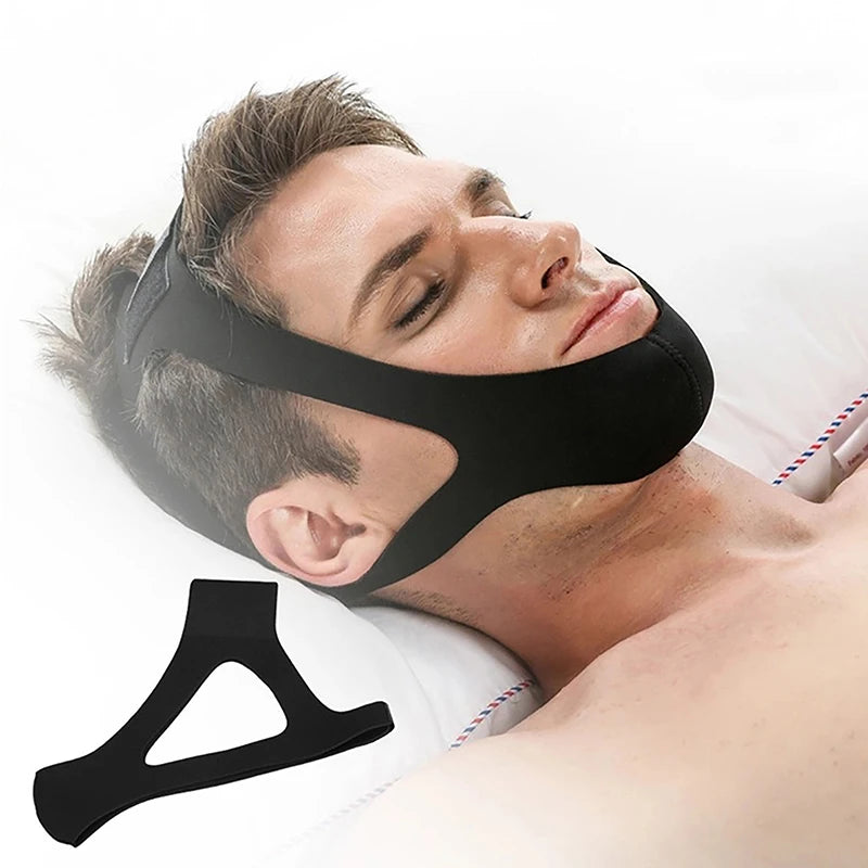 Adjustable Neoprene Anti Snoring Strap Stop Snoring Chin Strap Snoring Mouth Guard Snoring Treatment Snore Relieve For Sleep