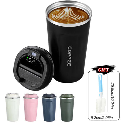 510ML Intelligent LED Temperature Display Stainless Steel Coffee Cup Temperature Measure Insulation Outdoor Car Portable Cup