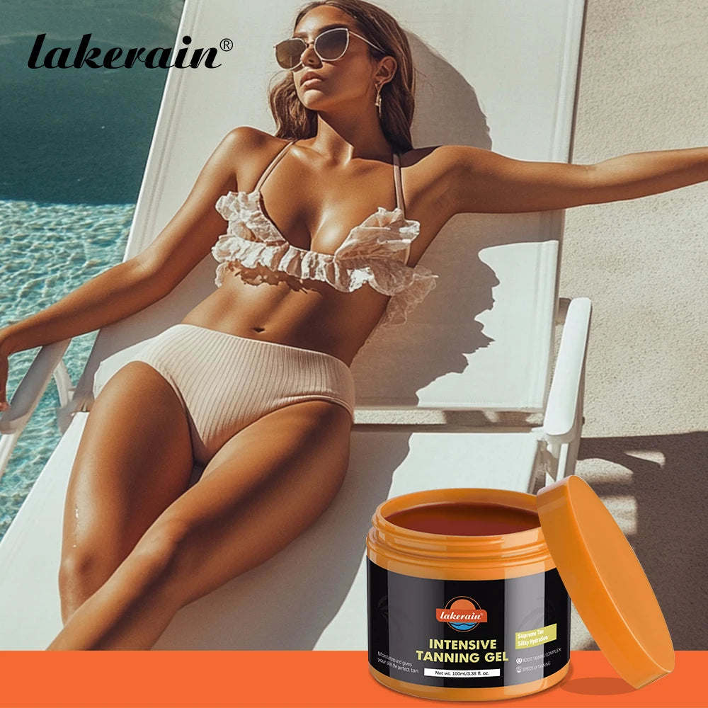 Lakerain Intensive Tanning Gel Body Cream Bronze Tanning Lotion Carroten Effective Sun Aid Take In Sunlight Moisturizing Cream