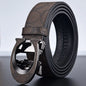 New 3.4cm fashion Women's Belt Formal Leather Canvas Male Belt High Quality Metal Automatic Buckle business Belt for men jeans
