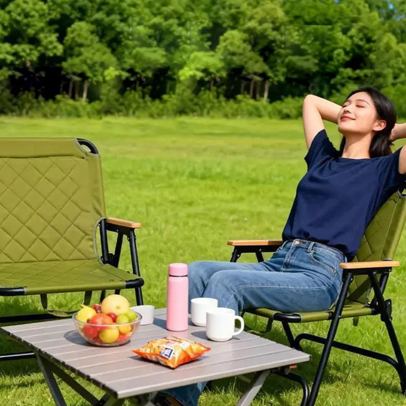 Outdoor Kemet Chair Portable Camping Dining Folding Chair Thickened Dining Folding Chair Fishing and Sea Going Chair