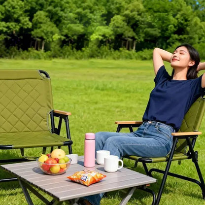 Outdoor Kemet Chair Portable Camping Dining Folding Chair Thickened Dining Folding Chair Fishing and Sea Going Chair