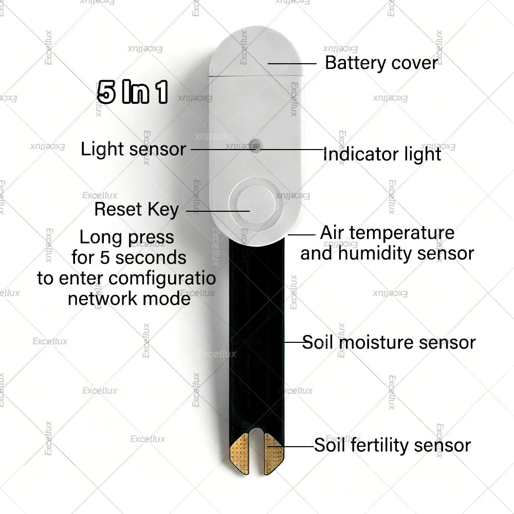 Zigbee Soil Moisture Tester Sensor Temperature Hygrometer illuminance Soil Fertility Sensor For Tuya Smart Life 2MQTT Automation