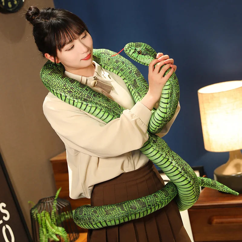 Stuffed Snake 300cm Real Life Snake Plush Toy Giant Boa Cobra Simulation Long Snake Plush Doll Creative Decor Birthday Gifts