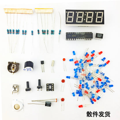 DIY Rotating Digital LED Display Module Alarm Electronic Digital Clock Kit 51 SCM Learning Board 5V DS1302