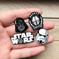 4pcs/Set Star Wars Robot Cartoon Enamel Pins Set Darth Vader Stormtrooper Brooches Movie Fan Badges Cool Party Gift for Clothing