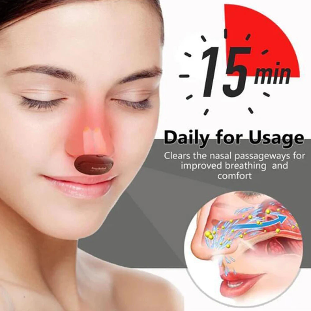 1/2PCS Cordless Low Frequency Pulse Nose Massage Portable Red Light Nose Therapy Infrared Device for Improving Nasal Ventilation