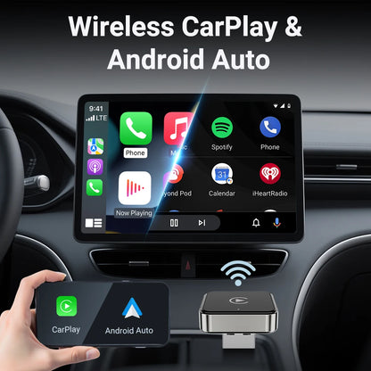 Bezprzewodowy CarPlay Android 2026 Nowy Inteligentny Adapter Samochodowy Bezproblemowy Plug&Play Stabilne połączenie BT WiFi Aktualizacja OTA Pasuje do 99% Pojazdów