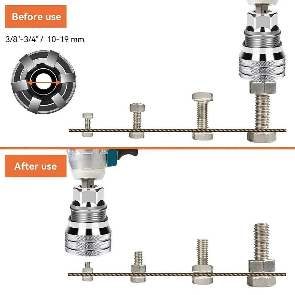 Adjustable Socket 3/8-3/4'' Universal Electric Wrench Sleeve Converter 10-19mm Socket Multifunctional Maintenance Drive Tool