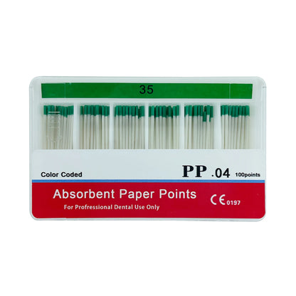 With Scale Dental Absorbent Paper Points Taper 04 15#-40# Dental Pure Cotton Fiber Paper Endodontics Treatment Consumables