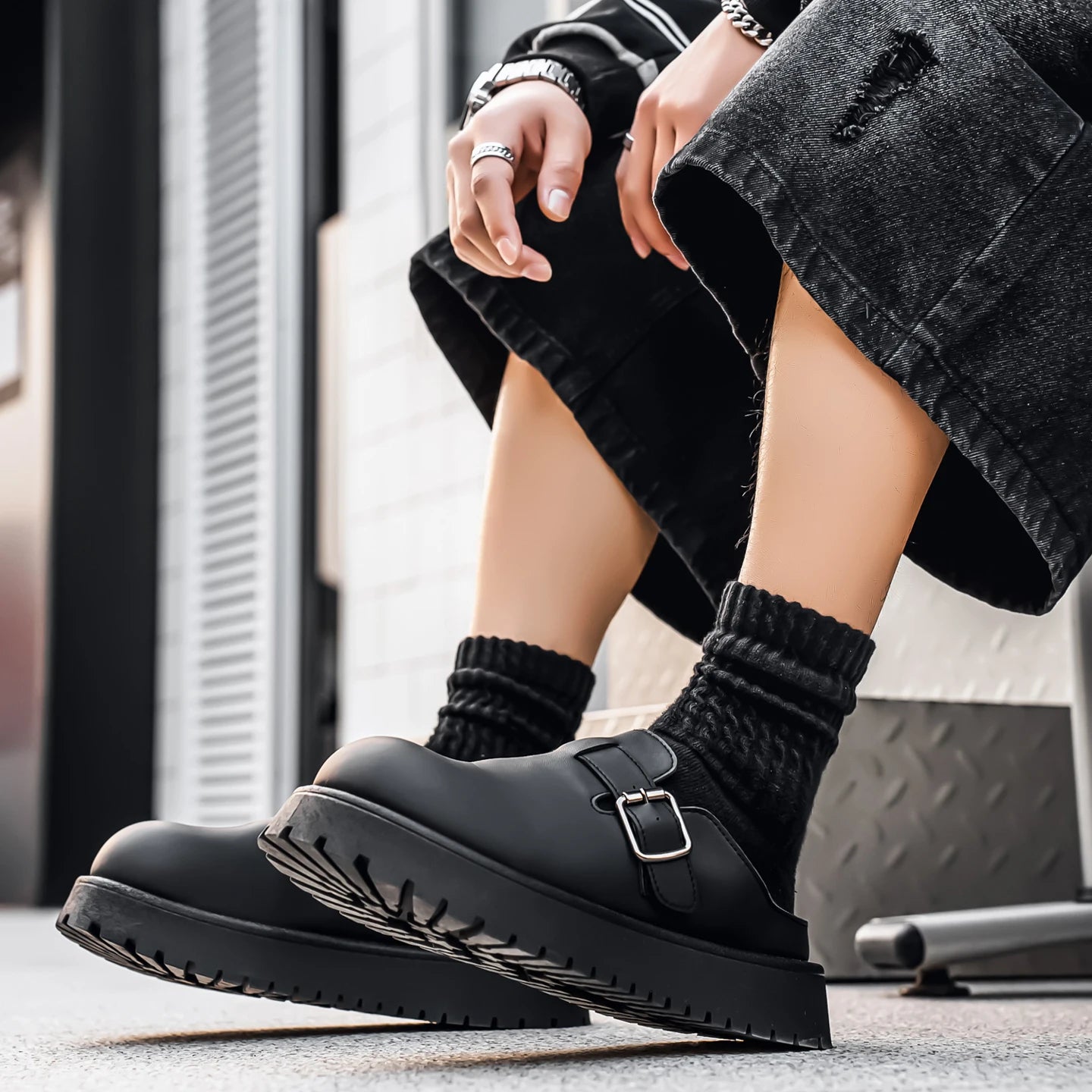 2026 Summer New Plus Size Slip-on Closed Toe Mule Slippers, Men Thick Sole Height Increasing Trendy Versatile Casual Slippers