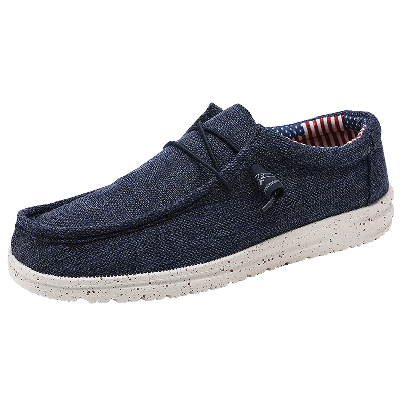 Men's Loafers Shoes Slip-on Easy To Put on Take Off Comfortable Breathable Casual Lightweight Low-Top Men's Canvas Shoes