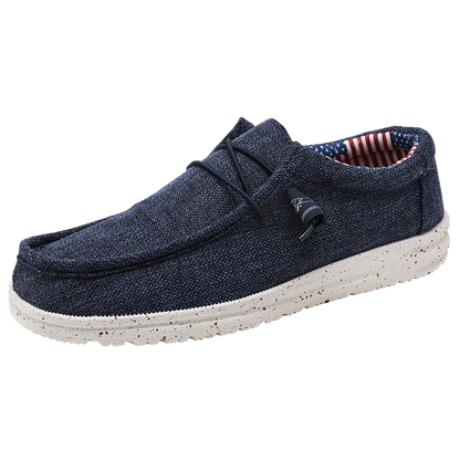 Men's Loafers Shoes Slip-on Easy To Put on Take Off Comfortable Breathable Casual Lightweight Low-Top Men's Canvas Shoes