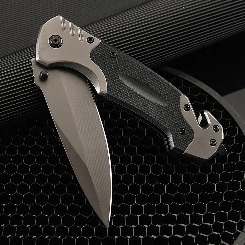 Compact folding knife with outdoor functions, stainless steel small knife, portable travel knife, fruit knife, for camping.
