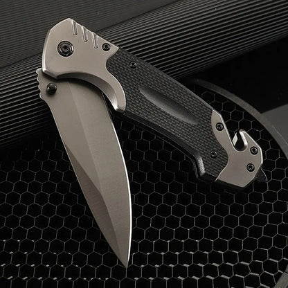 Compact folding knife with outdoor functions, stainless steel small knife, portable travel knife, fruit knife, for camping.